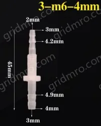 3-M6-4-Feed-through plastic connectors