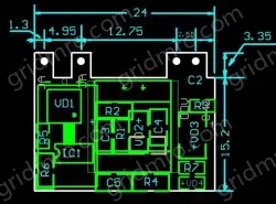 Small, safe isolated, regulated power supply switching power supply module 12V 450MA