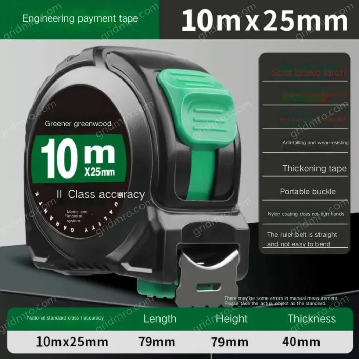 NYLON LAMINATED/POINT BRAKE 10 M X 25MM METRIC INCH, GRADE II. ACCURACY