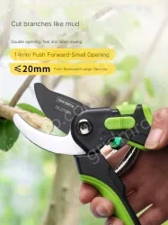 Black 8 inch - anti-pinch and labor-saving floral scissors