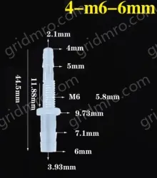 4-M6-6-Feed-through plastic connectors